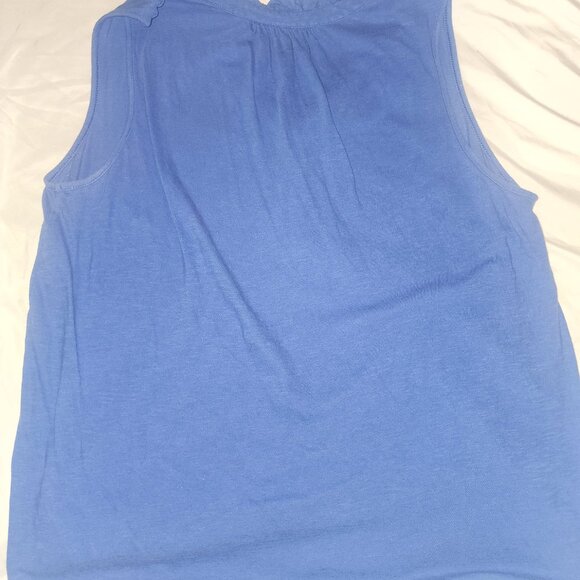Loft sleeveless ruffle neck top - Picture 2 of 4